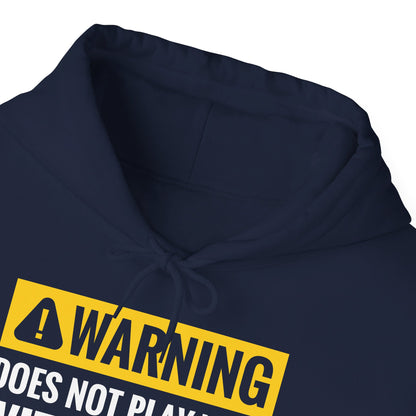 Funny Warning Does Not Play Well With Others Caution Sign Hoodie For Men Women Hoodie