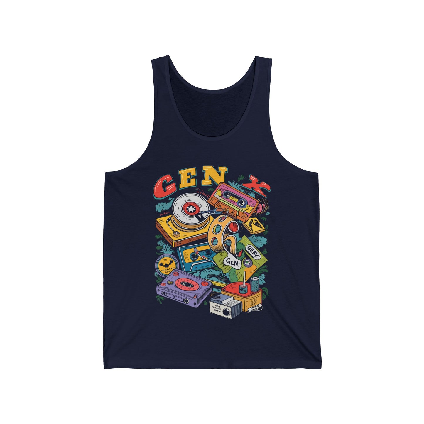 Gen x 60s 70s 80s Rock Cassettes Vintage Mixtape Tank Top For Men Women Tank Top