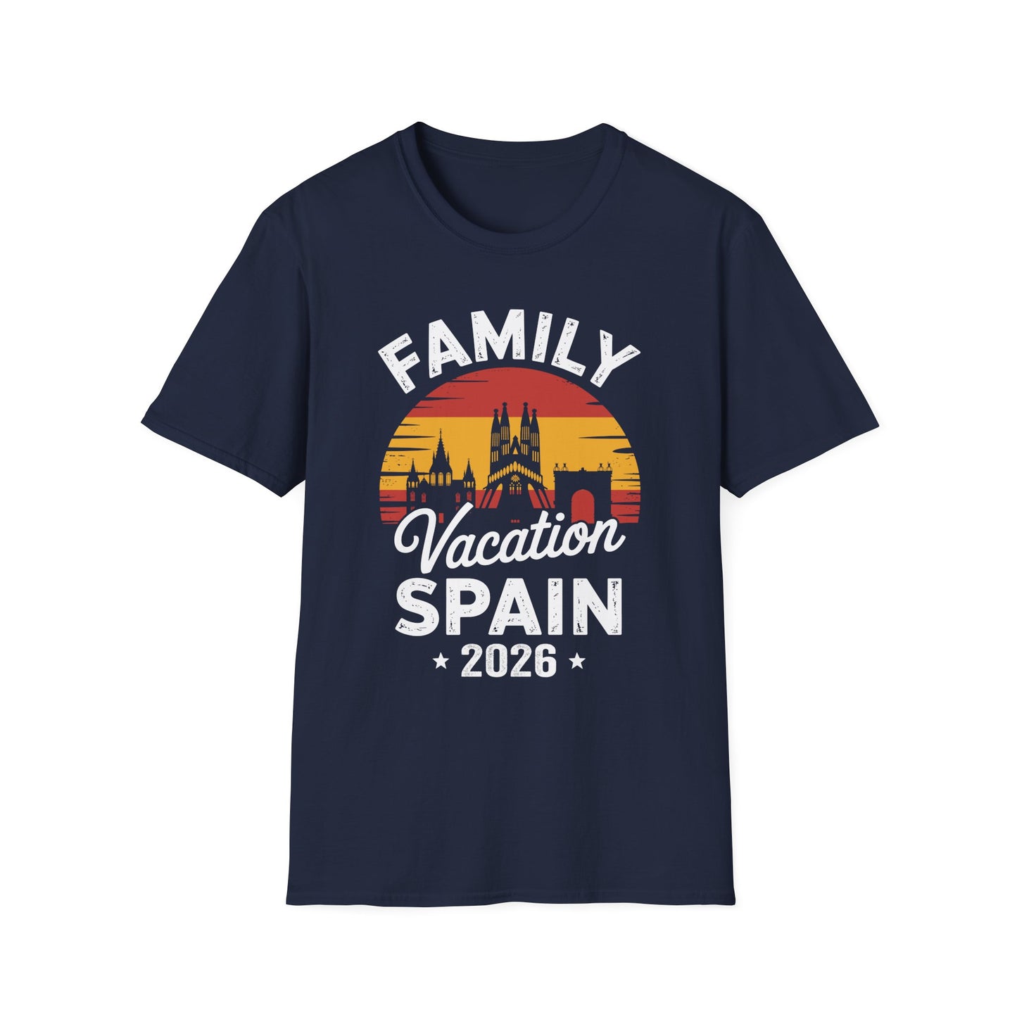 Family Vacation Spain 2026 Traveler Trip Tour T-Shirt For Men Women Tourist