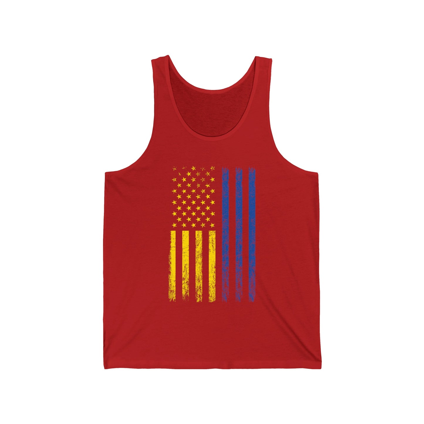 Ukrainian Lover Ukrainian American Flag I Stand With Ukraine Tank Tops