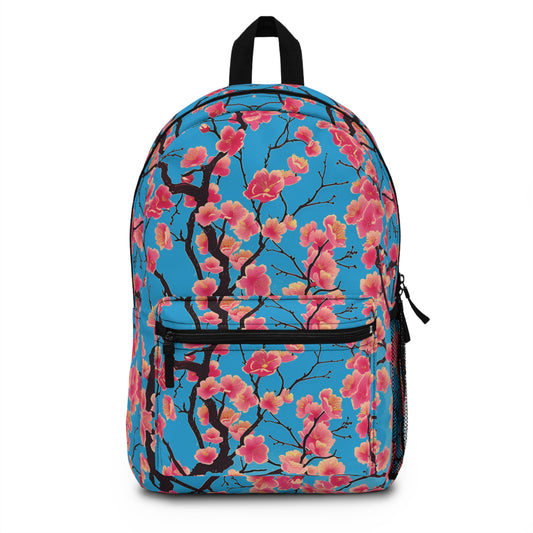 Sakura Blossoms Vibrant Pattern Backpacks For Men Women Kids School Travel, Capacity School Backpacks