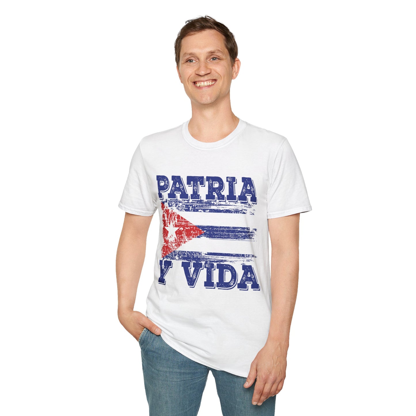 Cuba Patria y Vida Flag Distressed Vintage Cuban Flag T-Shirt For Men Women