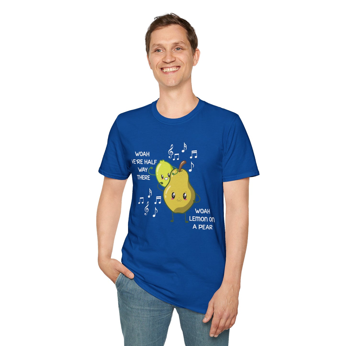 Funny Woah Lemon On A Pear Meme Unisex Softstyle T-Shirt for Teacher Foodie Travelers