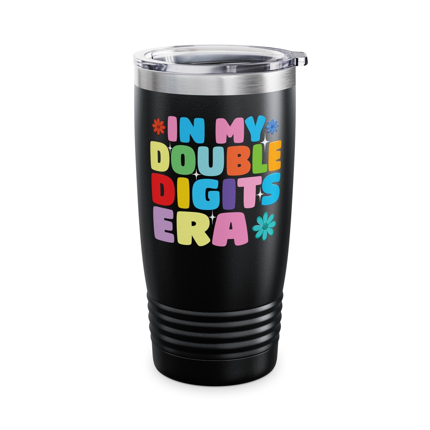 Funny In My Double Digits Era Retro 10 Year Old 10th Birthday Girl Tumbler For Men Women Kids Tumbler