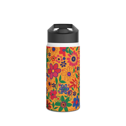 Fiesta Fiesta Vibrant Pattern Stainless Steel Water Bottle with Twist-on Lid and Double-Wall Vacuum Insulation