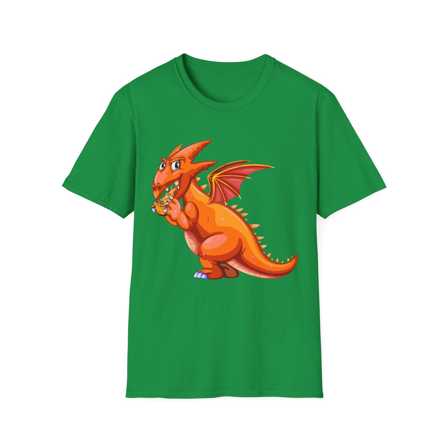 Funny Dragon Eating Pizza Dragon Foodie Food Lovers T-Shirt Men Women