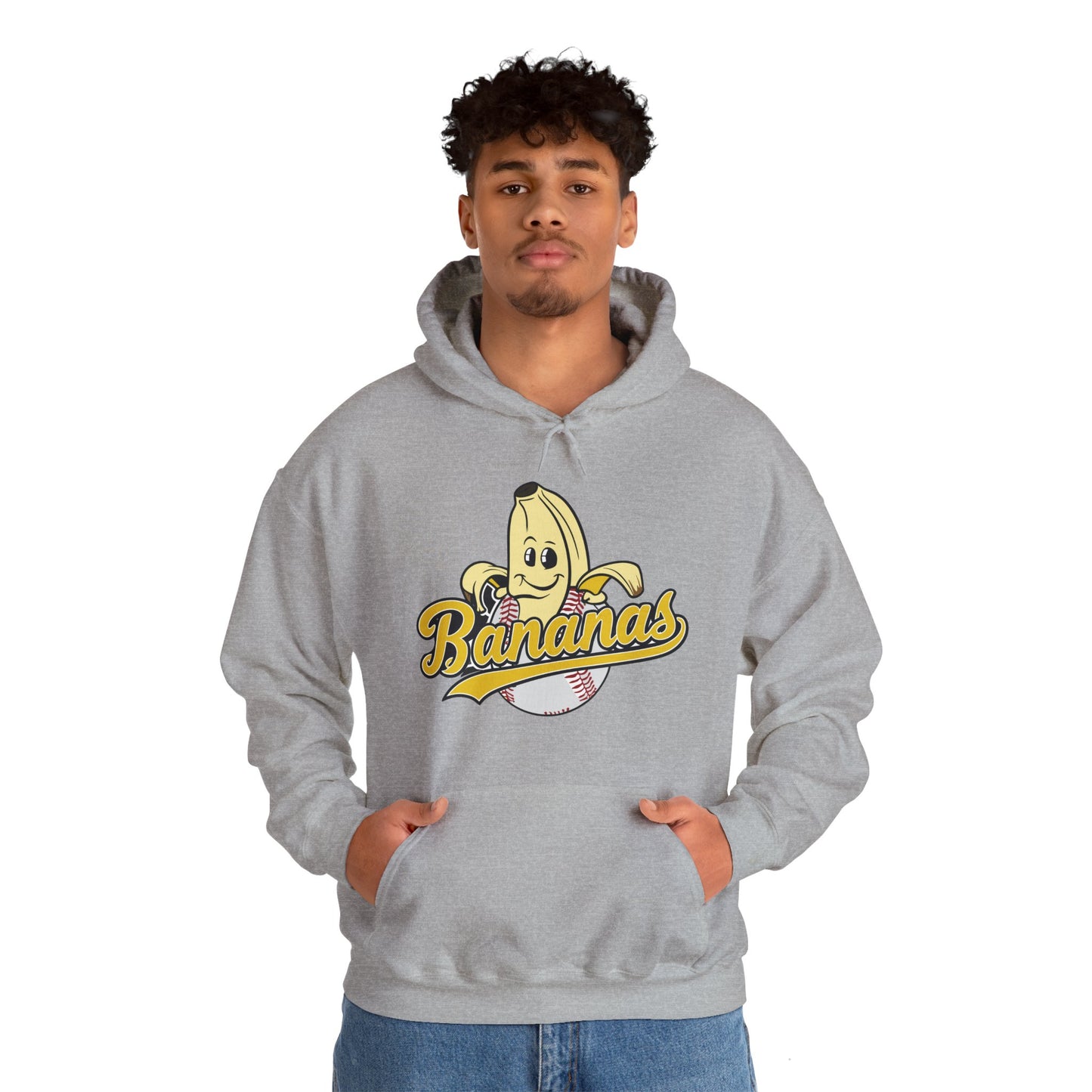 Funny Let's Go Bananas Baseball Hoodie For Baseball Lovers Men Women Hoodie