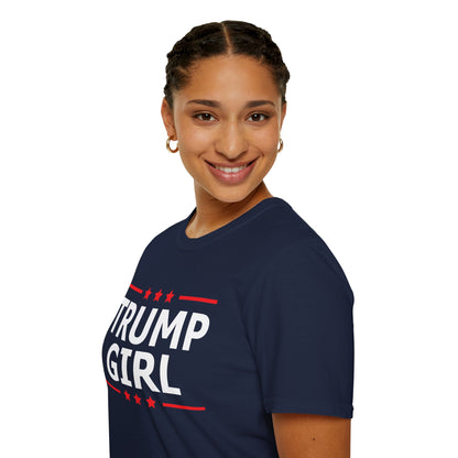Cute Trump Girl Republican US Flag 2024 Vintage Vote T-Shirt