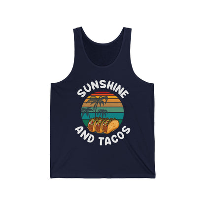 Sunshine And Tacos Taco Lovers Foodie Food Beach Tank Top Men Women