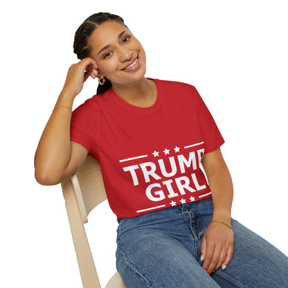 Cute Trump Girl Republican US Flag 2024 Vintage Vote T-Shirt