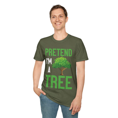 Funny Pretend I’m a Tree Tree Lazy Costume T-Shirt For Men Women