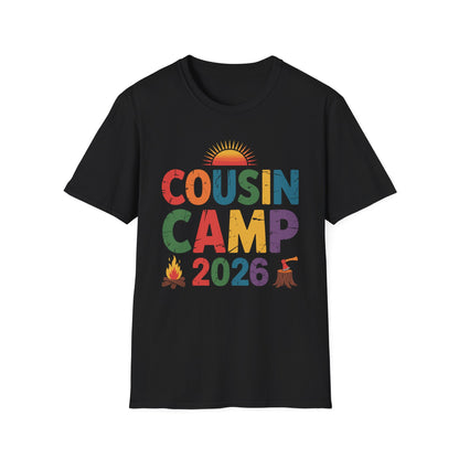 Cousin Camp 2026 Camping Campfire Summer Vacation Family T-Shirt