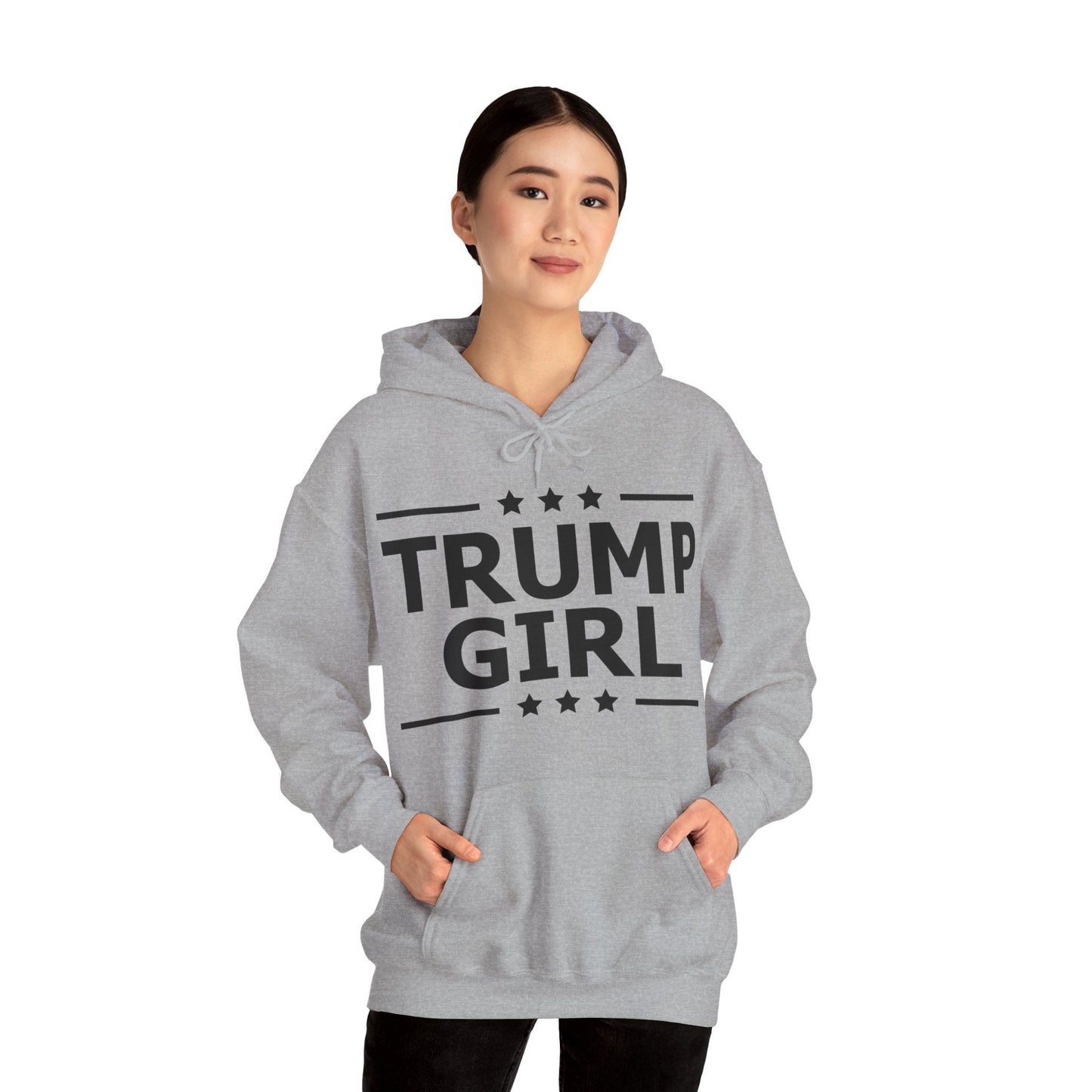 Cute Trump Girl Republican US Flag 2024 Vintage Vote Hoodie