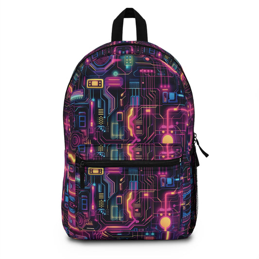 Cyberpunk Neon Pattern Backpacks for Men Women Kids School Travel, Capacity School Backpacks