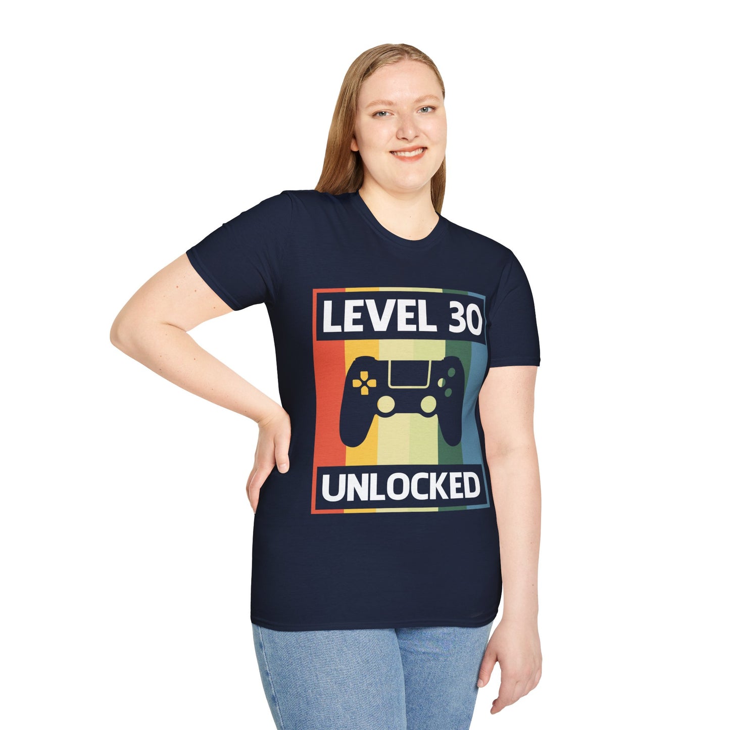 Funny Level 30 Unlocked Video Gamer Gaming 30th Birthday T-Shirt for Men Women