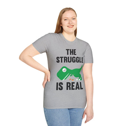 Funny The Struggle is Real T-Rex Dinosaur Sarcastic Sarcasm Tee T-Shirt Men Women