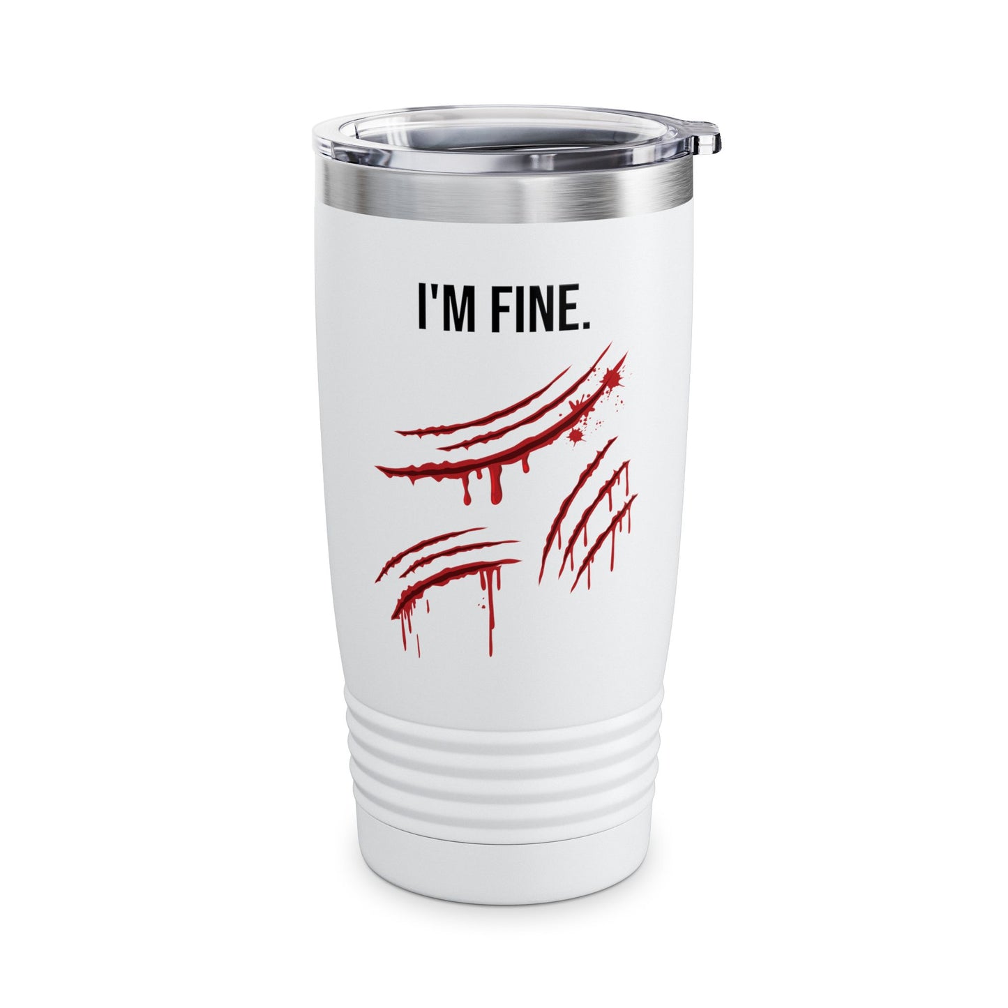 Tiger Claws I'm Fine Bloody Zombie Scary Halloween Costume Tumbler Men Women