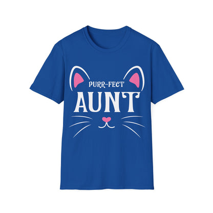 PURR-FECT Aunt Funny Cat Lover Cute Funny Kitten T Shirt Gift For Men Women T-Shirt