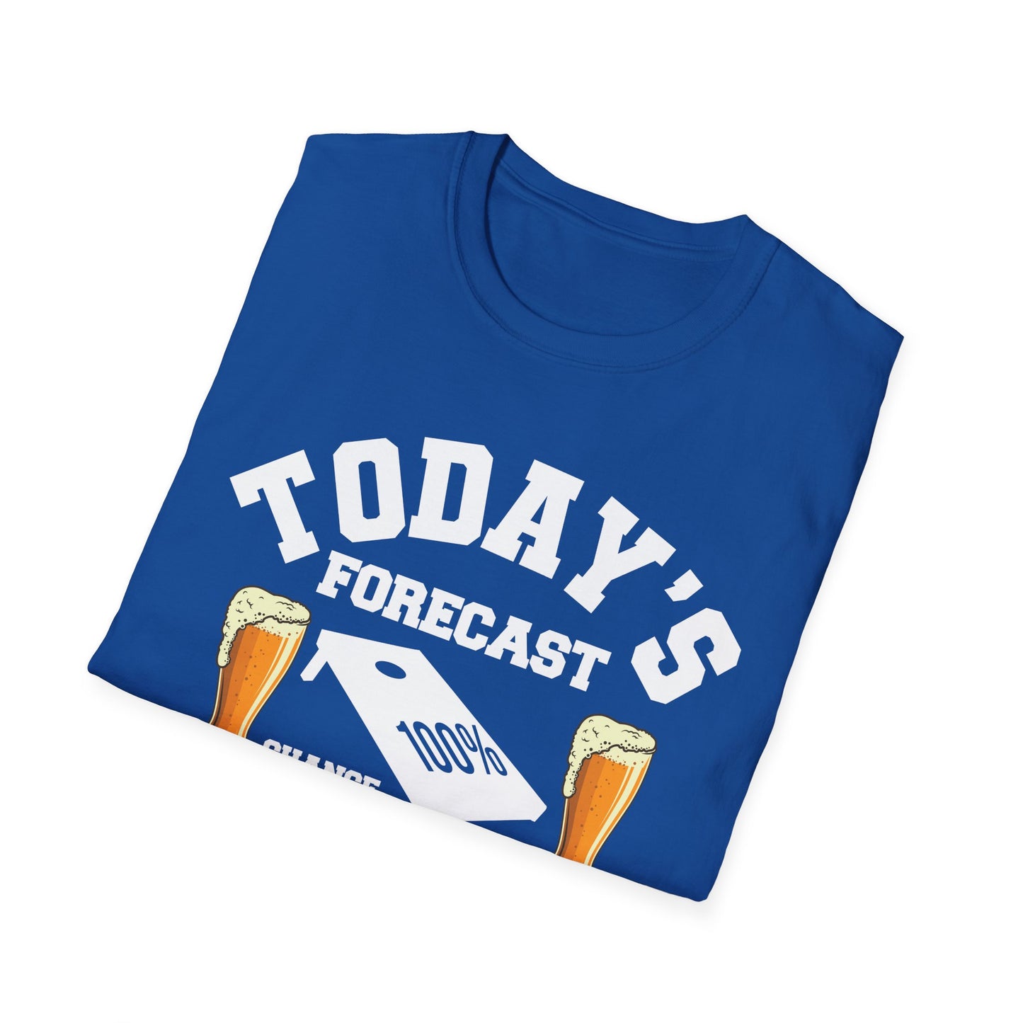 Funny Todays Forecast Corn Hole and Beer Sarcastic Beers Lover Cornhole Party