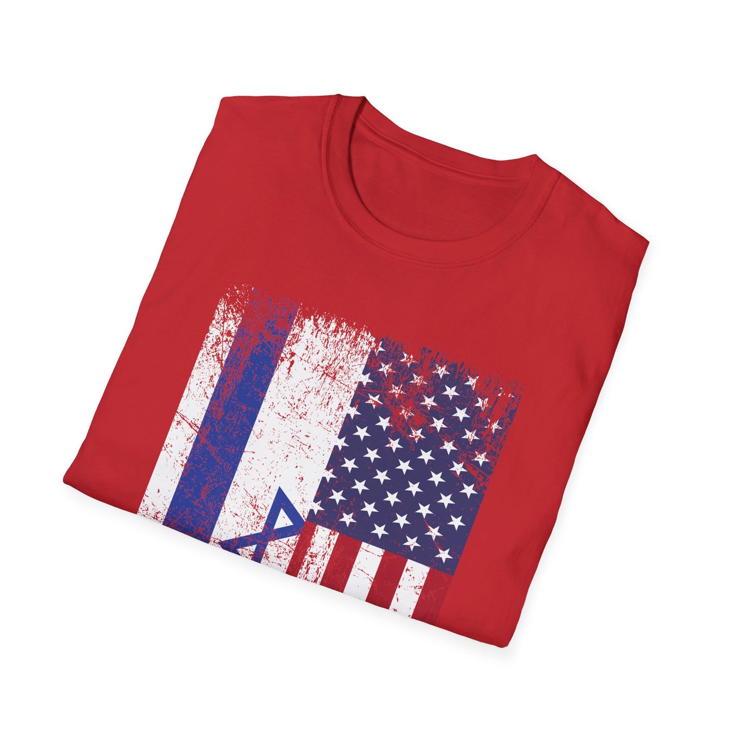 Israeli American USA Flag T-Shirt Pride Israel USA Shirt For Mwn Women