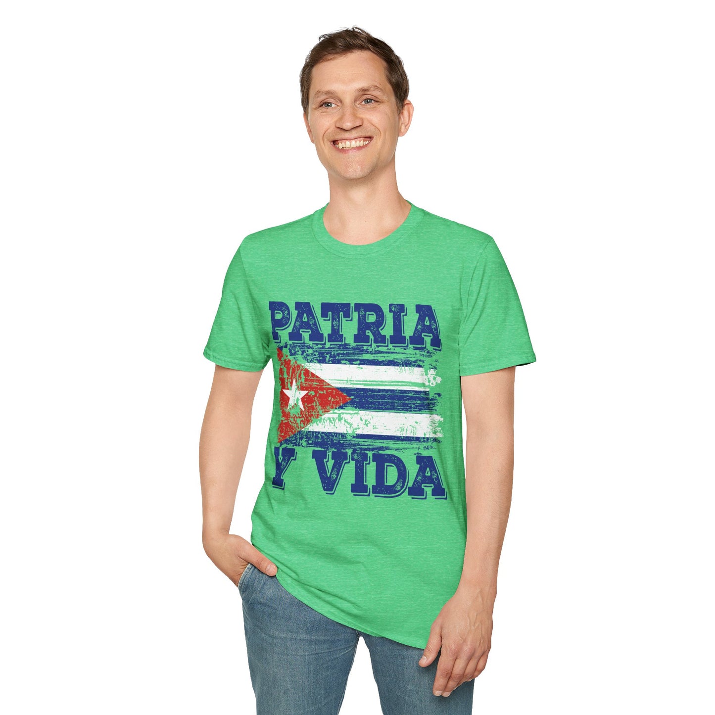 Cuba Patria y Vida Flag Distressed Vintage Cuban Flag T-Shirt For Men Women