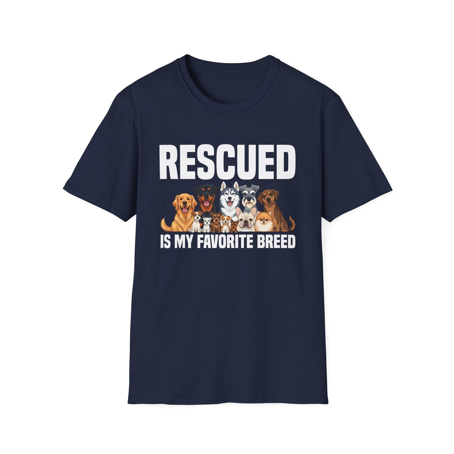 Rescued is My Favorite Breed Animal Rescue T-Shirt