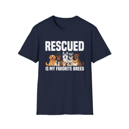 Rescued is My Favorite Breed Animal Rescue T-Shirt