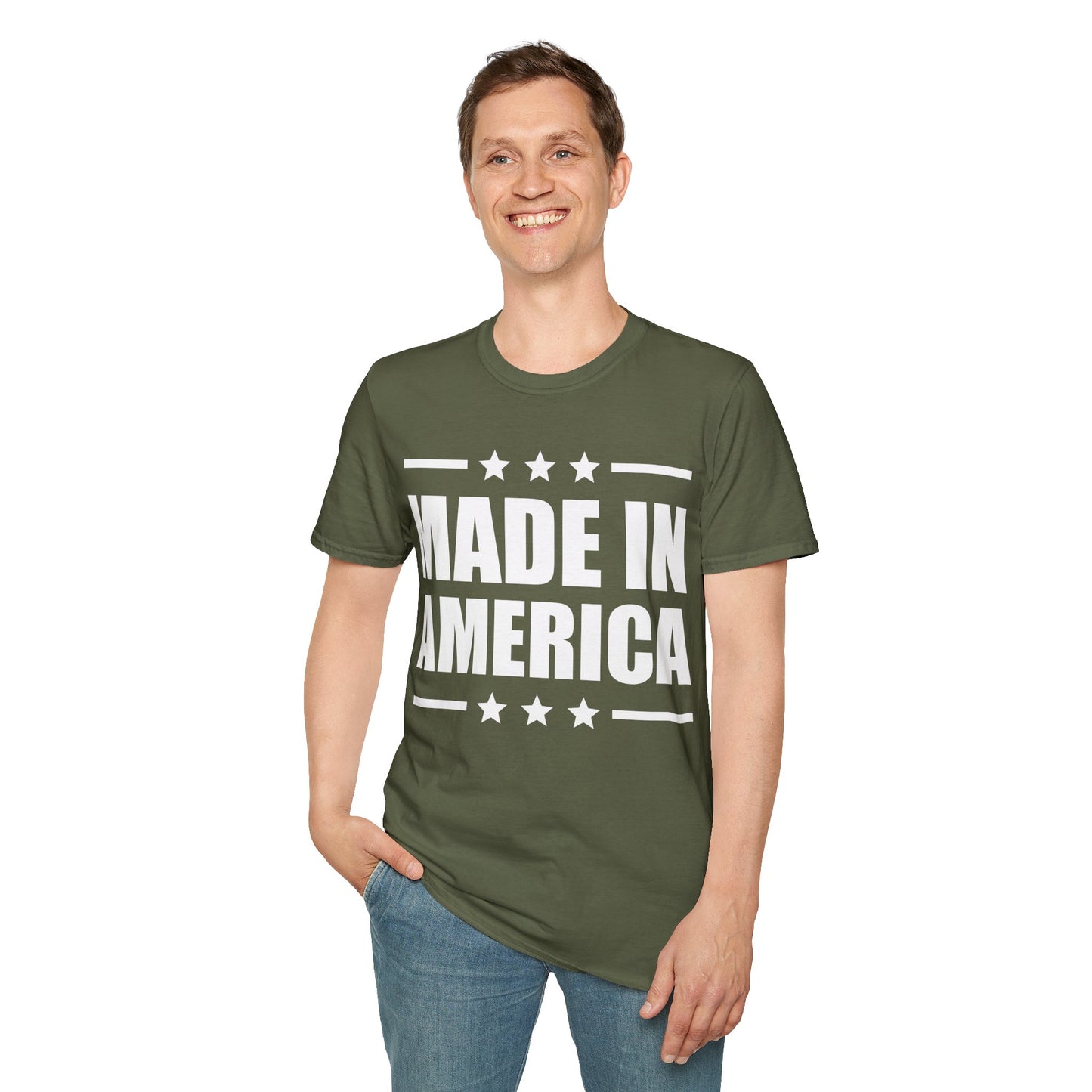 Made In America T-Shirt Patriotic Funny 4th of July Shirt T-Shirt For Men Women T-Shirt