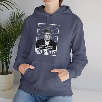 Donald Trump Police Mugshot Not Guilty President Legend 45 47 Hoodie For Men Women Hoodie