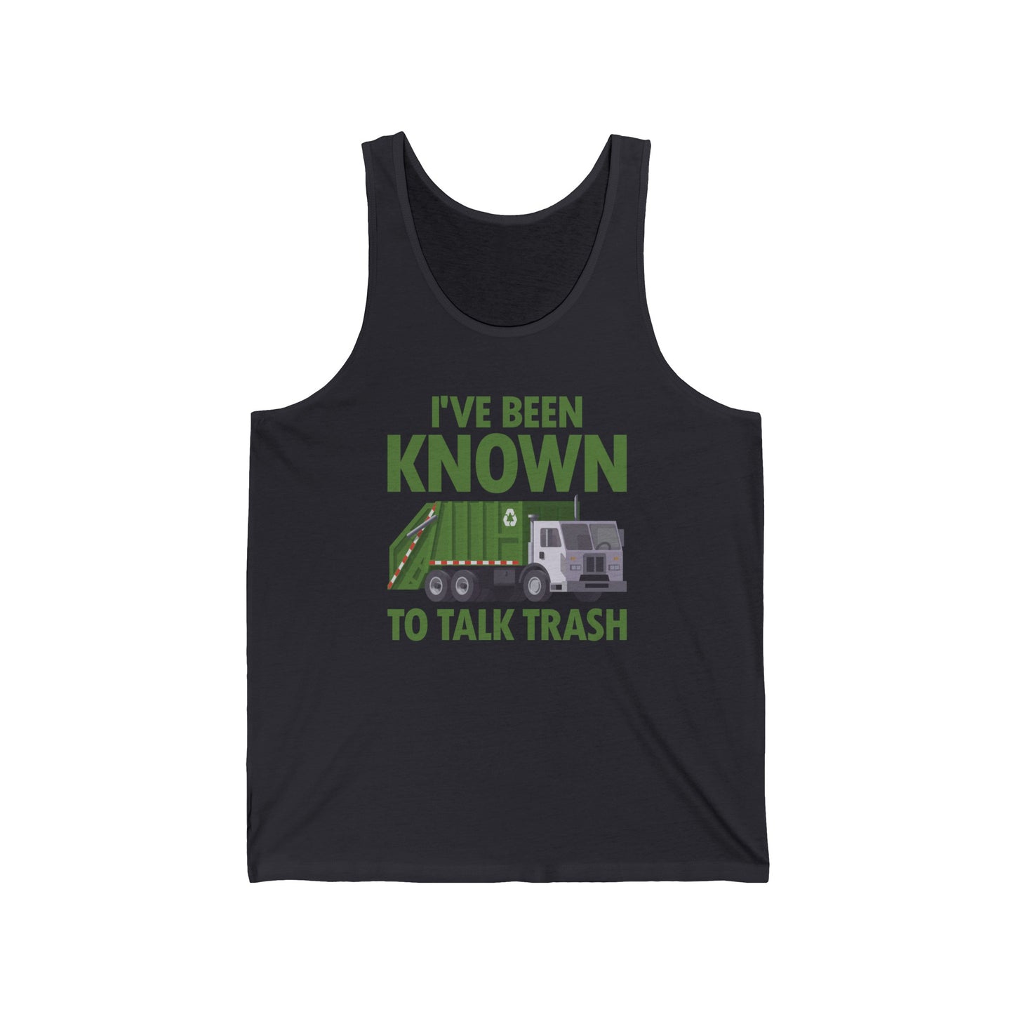 Funny Talk Trash Garbage Truck for Sanitation Worker Tank Top