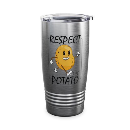 Funny Respect The Potato Gift Men Cute Root Vegetable Lovers Vegan Tumbler For Men Women Tumbler