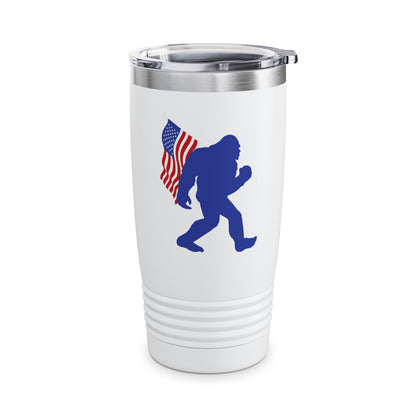 Funny Bigfoot USA Flag America For Sasquatch Believers Tumbler For Men Women