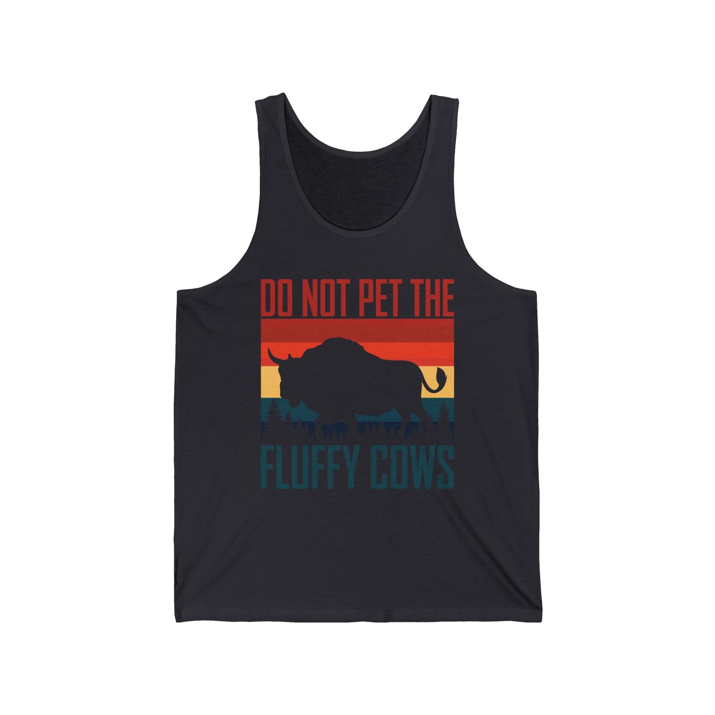 Funny Do Not Pet The Fluffy Cows Cattle Farm Farming Tank Top for Men Women