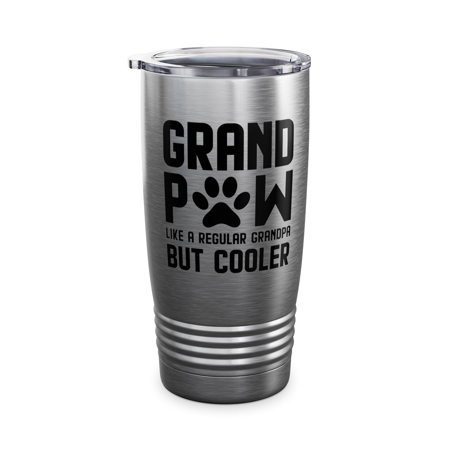 Funny Grandpaw Like Regular Grandpa But Cooler Fathers Day Dog Lovers Paw Grandpa Tumbler For Men Travelers