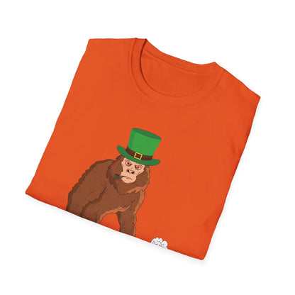 Funny Leprechaun Bigfoot St Patricks Day Sasquatch Irish Flag T-Shirt For Men Women T-Shirt