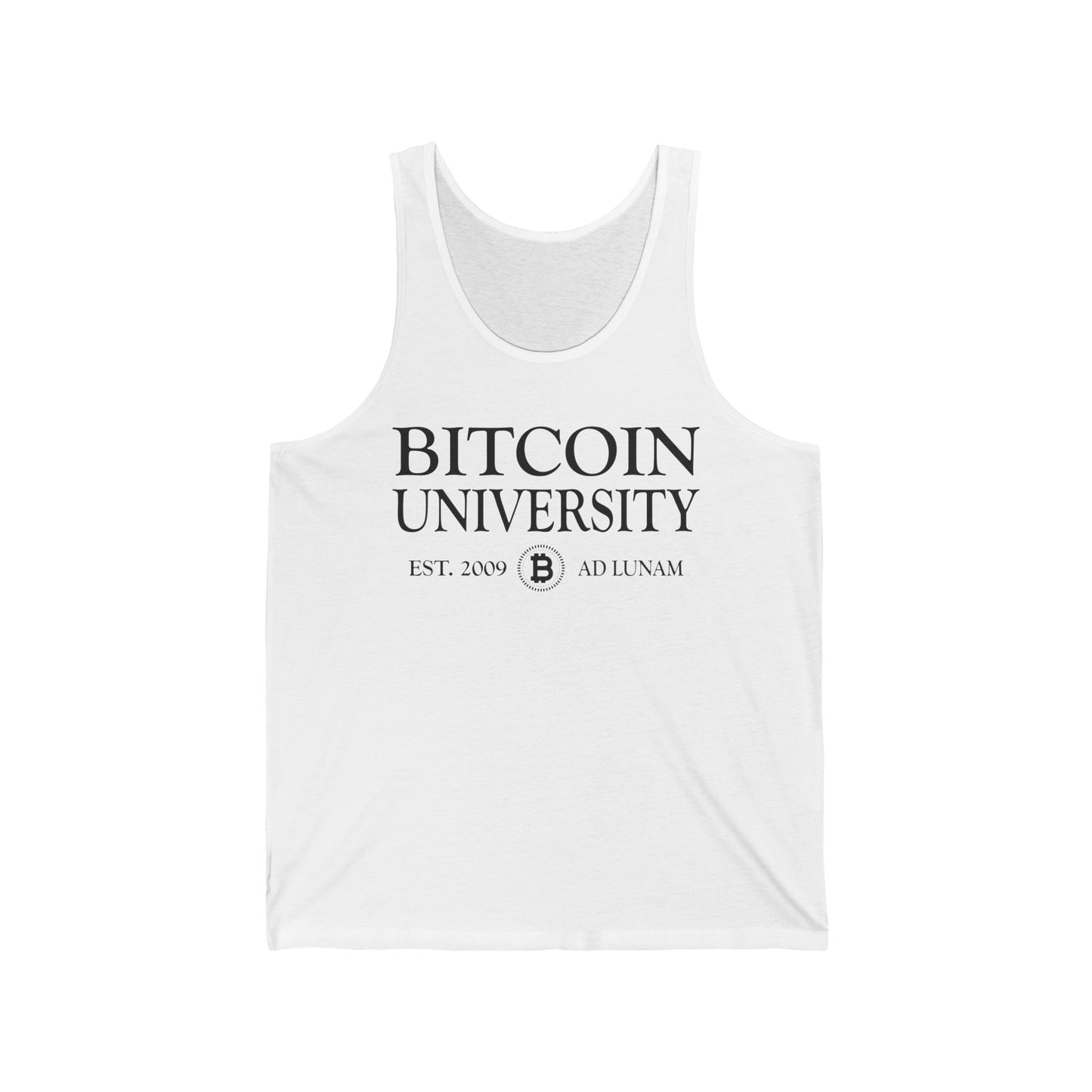 Bitcoin University To The Moon, Funny Vintage Distressed BTC Tank Top For Men Women Tank Top