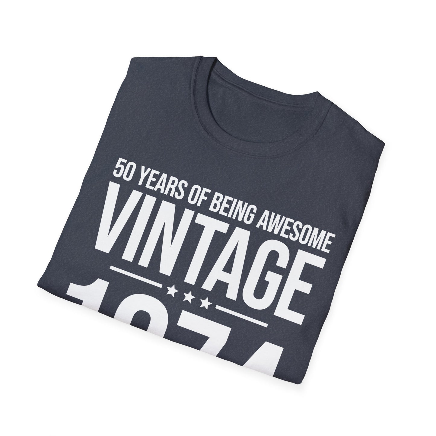 50 Year Old Gifts Vintage 1974 50 Years Awesome 50th Birthday T-Shirt