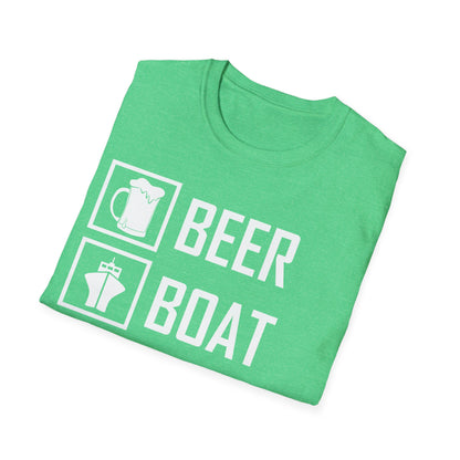 Beer Boat River Repeat Drinking Funny River Life T-Shirt for Men