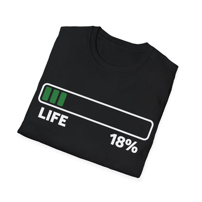 Funny Loading Bar 18% 18th Birthday Gift T-Shirt, Customize the 18 With Your Age  Personalized T-shirt Men Women Kids