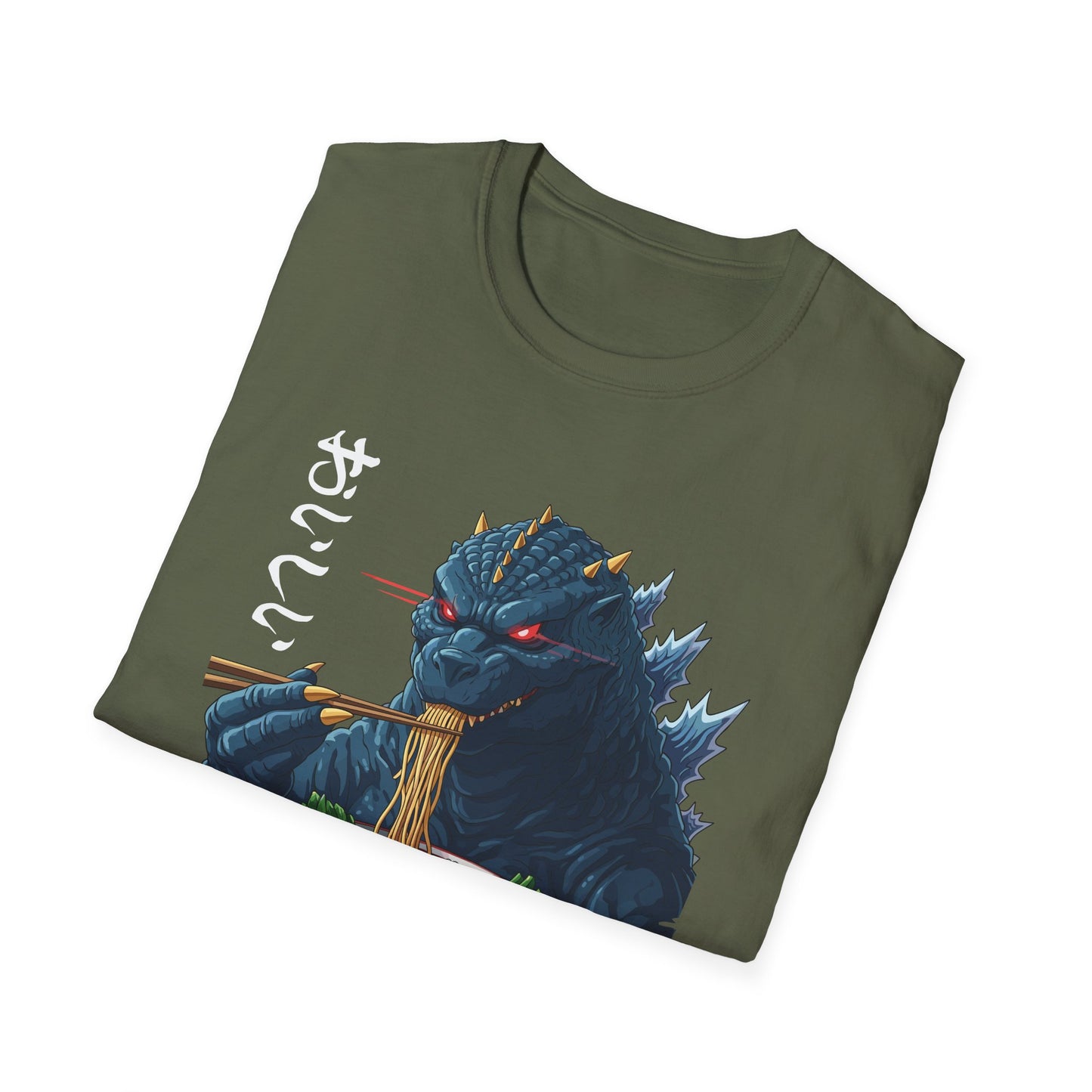 Funny Kaiju Eating Ramen Japanese Monster Lover Birthday T-Shirt