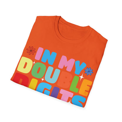 Funny In My Double Digits Era Retro 10 Year Old 10th Birthday Girl T-Shirt For Men Women Kids T-Shirt