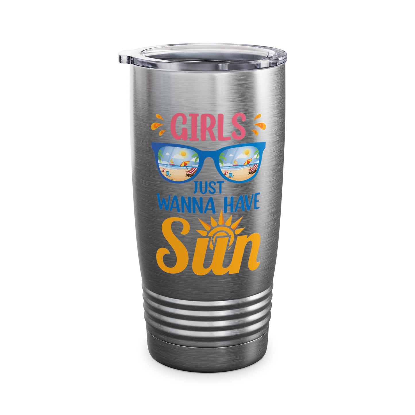 Funny Summer Girls Just Wanna Have Sun Beach Vacation Tumbler For Women