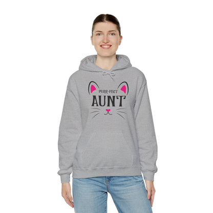 PURR-FECT Aunt Funny Cat Lover Cute Funny Kitten Hoodie Gift For Men Women Hoodie