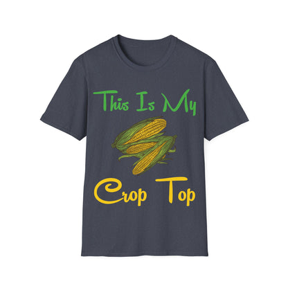 Funny This is my Crop Top Farmer Farming Corn Lover Pun Joke T-Shirt