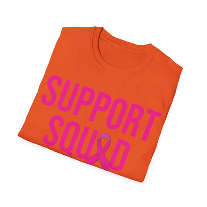 Support Squad Breast Cancer Warrior Awareness October Pink T-Shirt