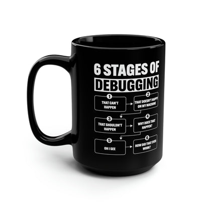 Stages of Debugging Funny Programming Computer Science Coffee Mug