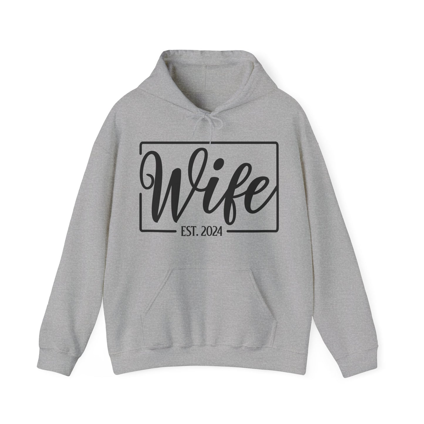 Wife Est 2024 Just Married Honeymoon Wedding Couples  Hoodie For Women Hoodie