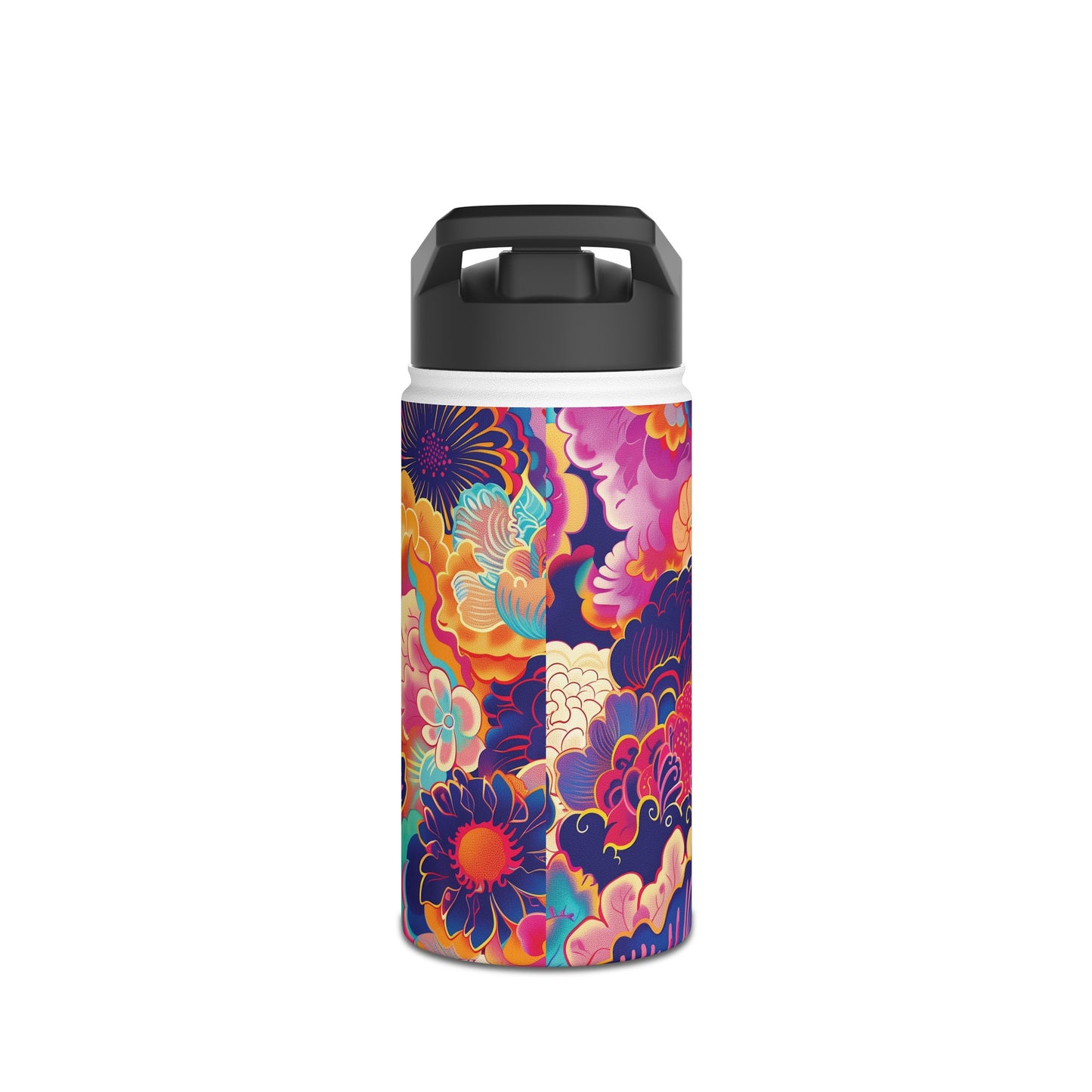 Manga Pattern Stainless Steel Water Bottle with Twist-on Lid and Double-Wall Vacuum Insulation