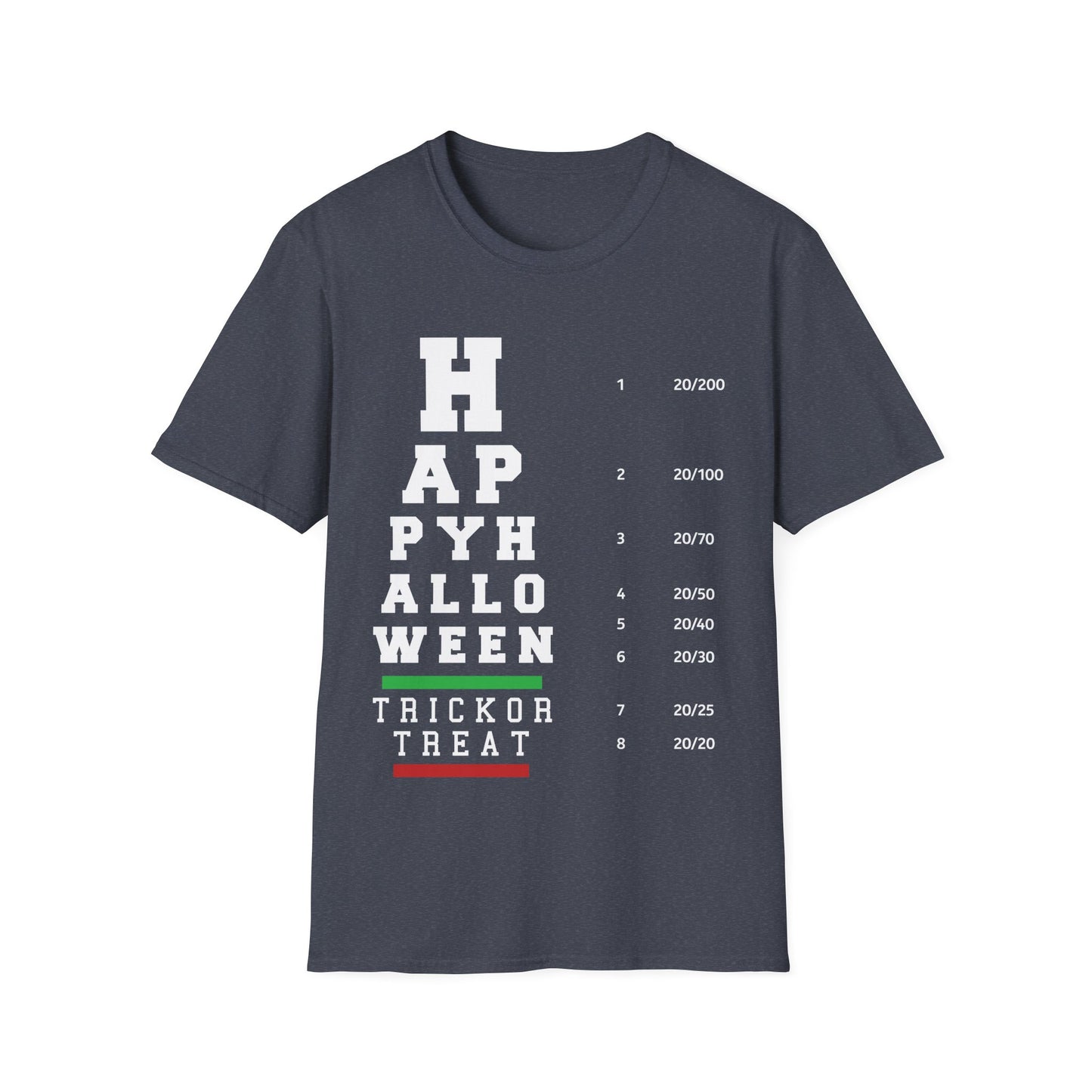 Funny Optometrist Halloween Eye Chart Optometry Eye Doctor Halloween T-Shirt Men Women