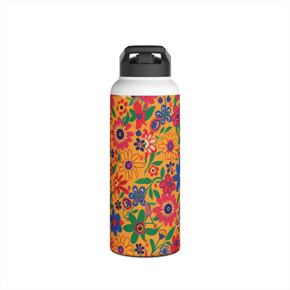 Fiesta Fiesta Vibrant Pattern Stainless Steel Water Bottle with Twist-on Lid and Double-Wall Vacuum Insulation